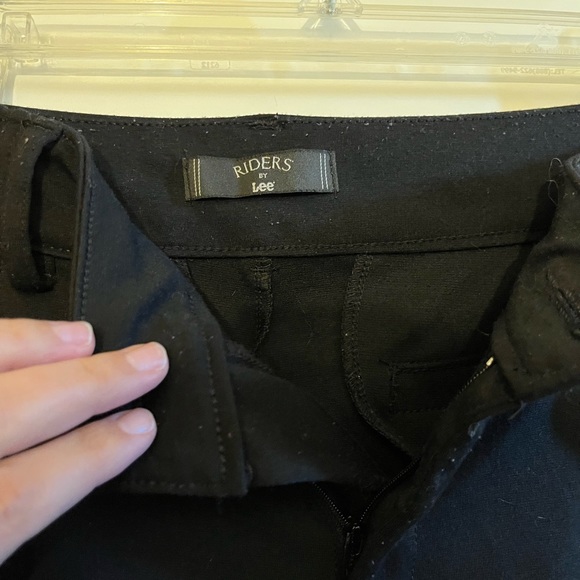 Black Riders by Lee Straight Leg Stretch Pants, Size 14 P - Picture 3 of 6